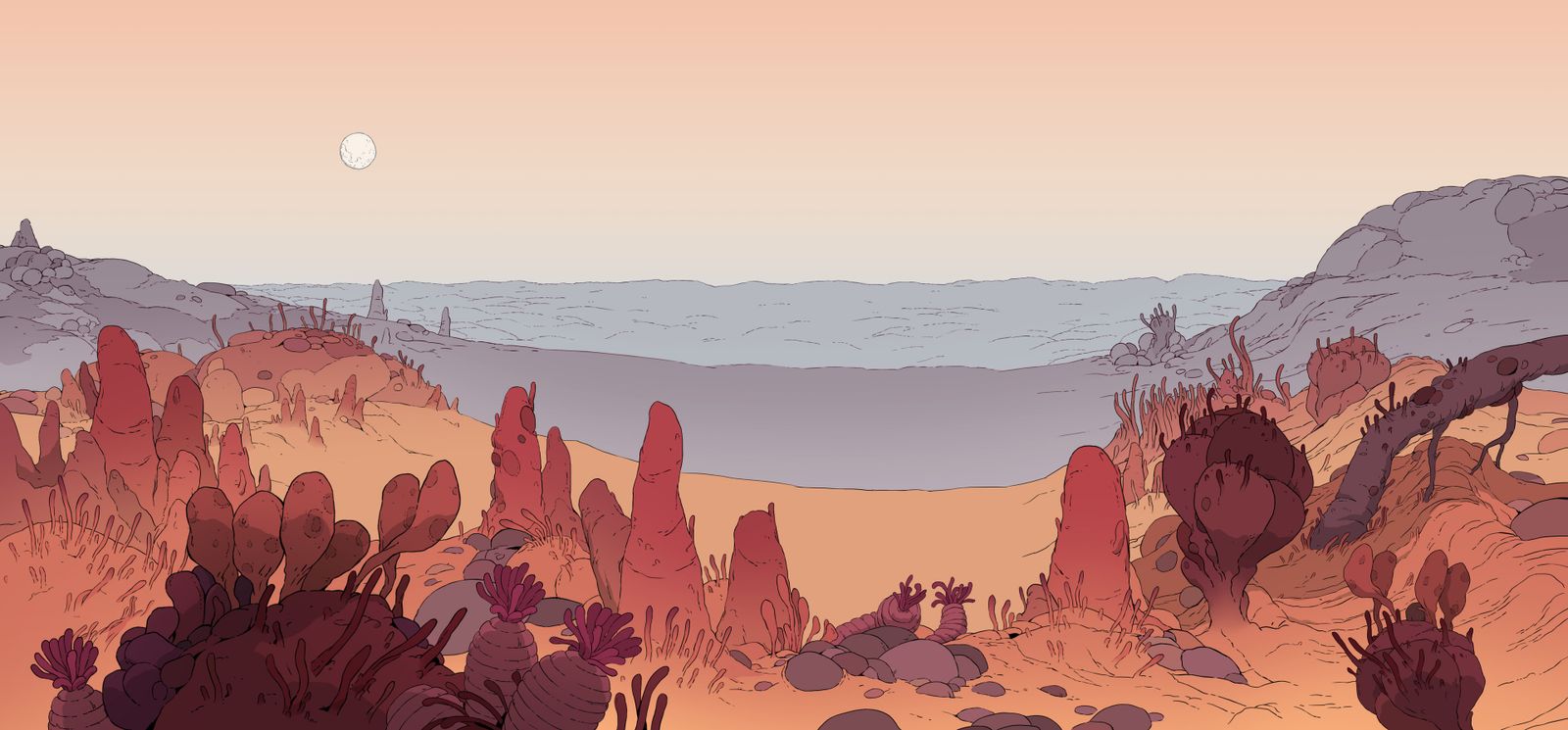 Illustrated landscape